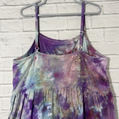 One of a Kind Colorful Kid's Dresses, Ice Dye Tie Dyed, Unique, OOAK, S, M, L, XL, Handmade, Crochet Top, Adjustable Straps