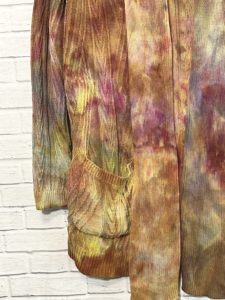 Ice Dye Fall Color Cardigan Sweater Tie Dye Large one of a kind unique gift 3 Short Dogs