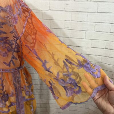 Sunset Lace Kimono Jacket, Ice Dyed, Acid Dyed, Handmade, One of a Kind, One Size Topper