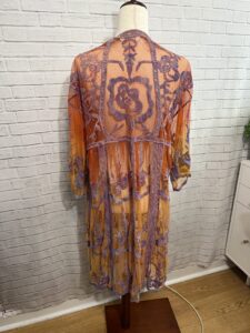 Sunset Lace Kimono Jacket, Ice Dyed, Acid Dyed, Handmade, One of a Kind, One Size Topper