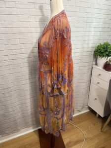 Sunset Lace Kimono Jacket, Ice Dyed, Acid Dyed, Handmade, One of a Kind, One Size Topper