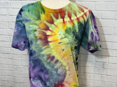 Rainbow tie dye tee by 3 Short Dogs