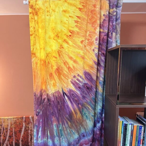 Tie dyed tapestry curtain by 3 Short Dogs