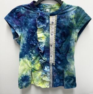 Upcycled tie dye blouse by 3 Short Dogs